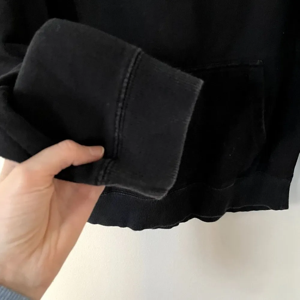 Nowhere basic black hoodie comfortable casual pockets warm thick athleisure Size M - Image 5