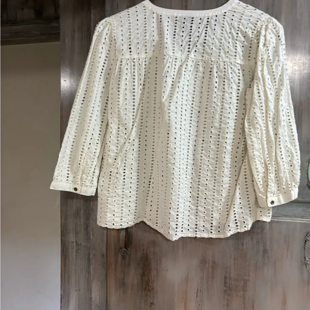 a.n.a White 3/4 Sleeve Boxy Blouse - Image 2