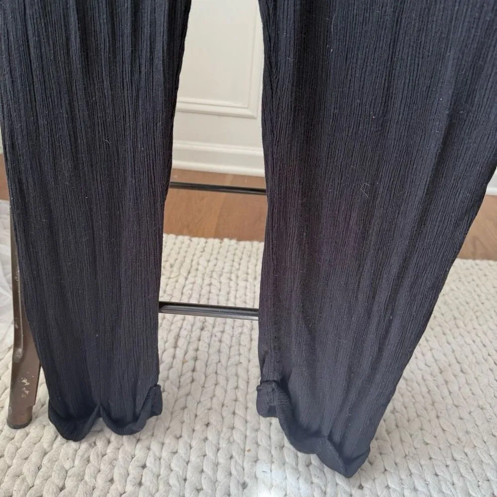 Free People OB1597561 Hot Shot Black Gauzy Jumpsuit $137 L - Image 7