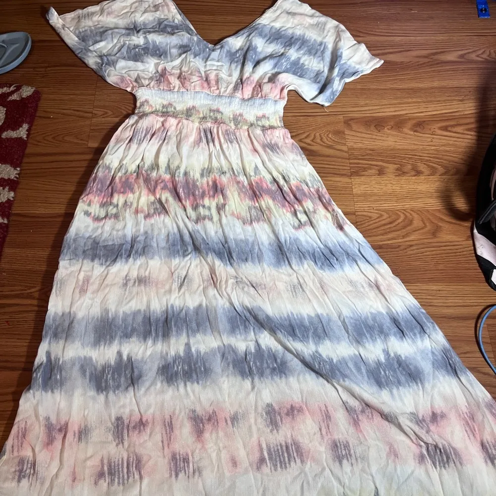 Debop Light Summer Dress Small Hippie Boho Size Small Blue - Image 2