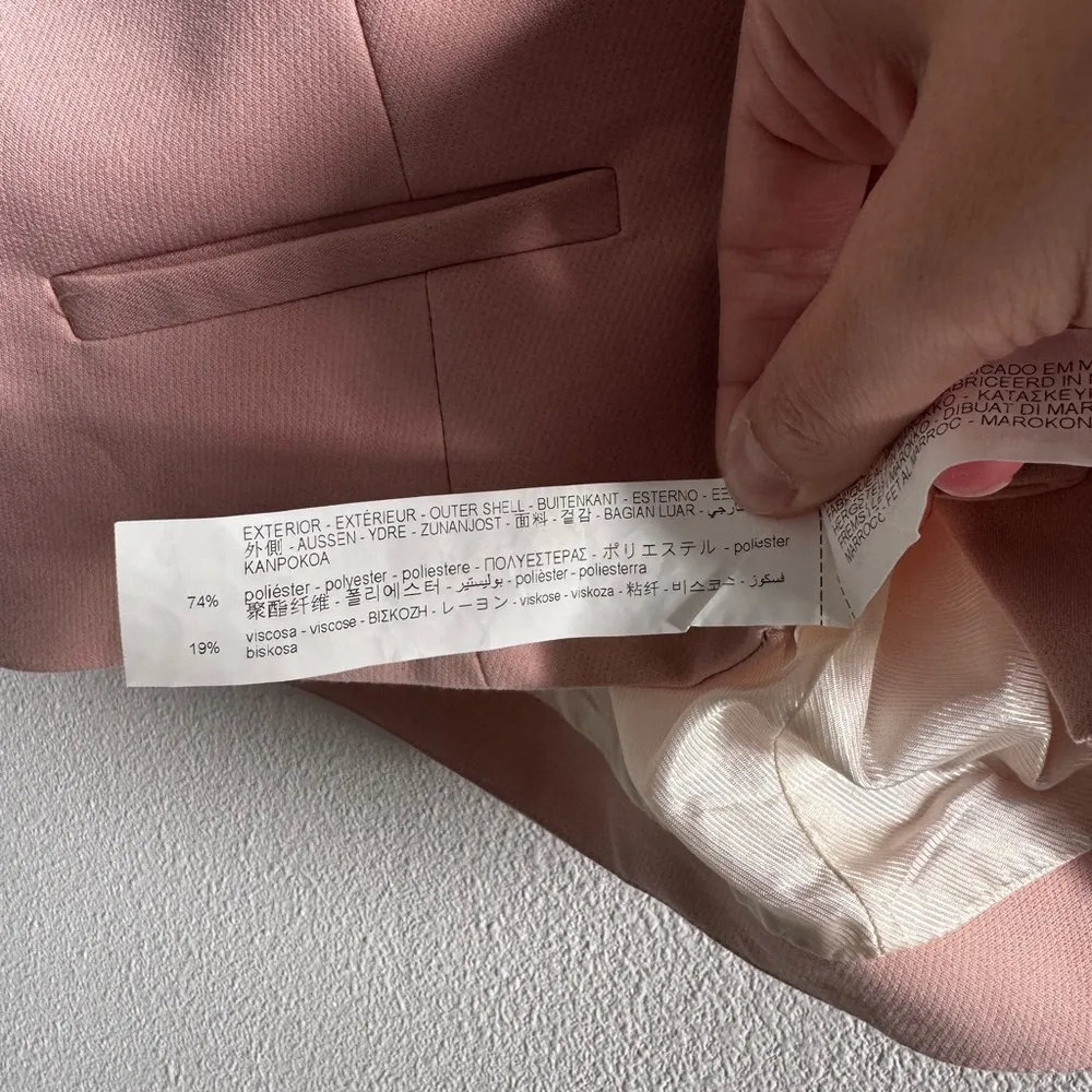 Zara Tailored Short Fit Vest Waistcoat L Pink - Image 7