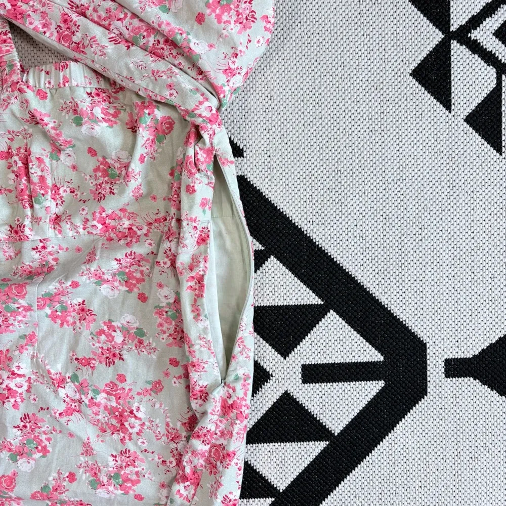 Forever That Girl x Anthropologie Puff Sleeve Floral Print Mini Dress XS - Image 12