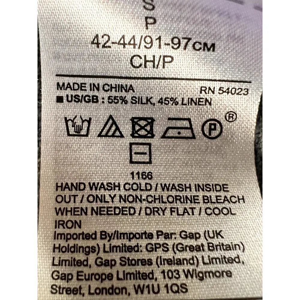 Banana Republic women's size small silk/linen sweater  blue-gray  ribbed hem - Image 6