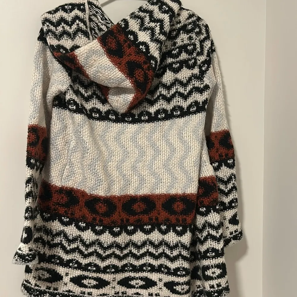 Abercrombie and Fitch 18% Wool 5% Alpaca Hooded Knitted Cardigan Jacket Sweater - Image 4