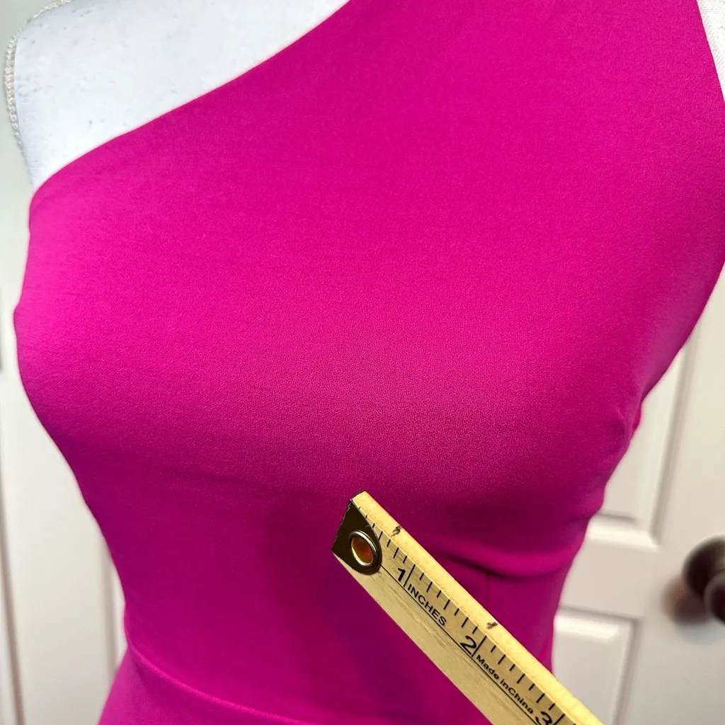 Lulus Keep It Interesting Hot Pink Asymmetrical Halter Maxi Dress Size XS NWT - Image 12