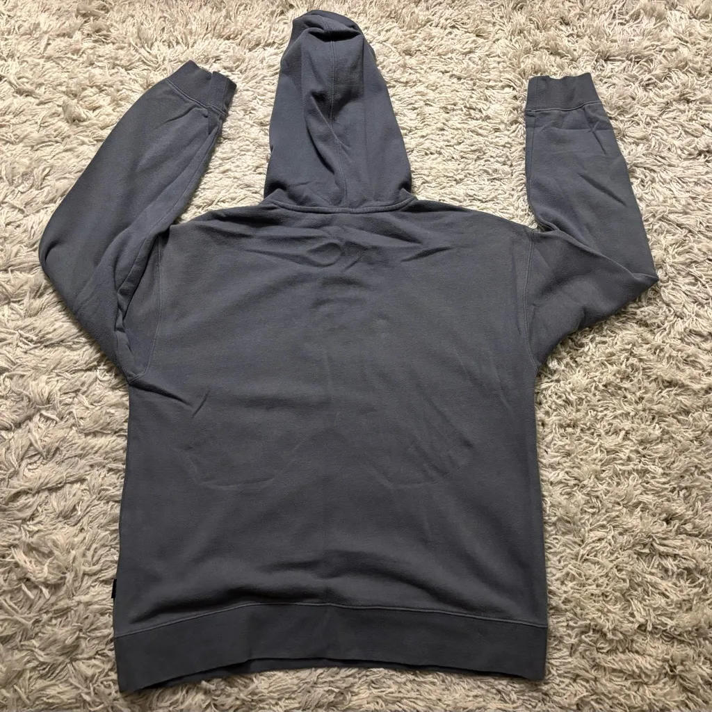 RVCA Charcoal Sphered Pullover Hoodie with Yellow Logo Size L - Image 3