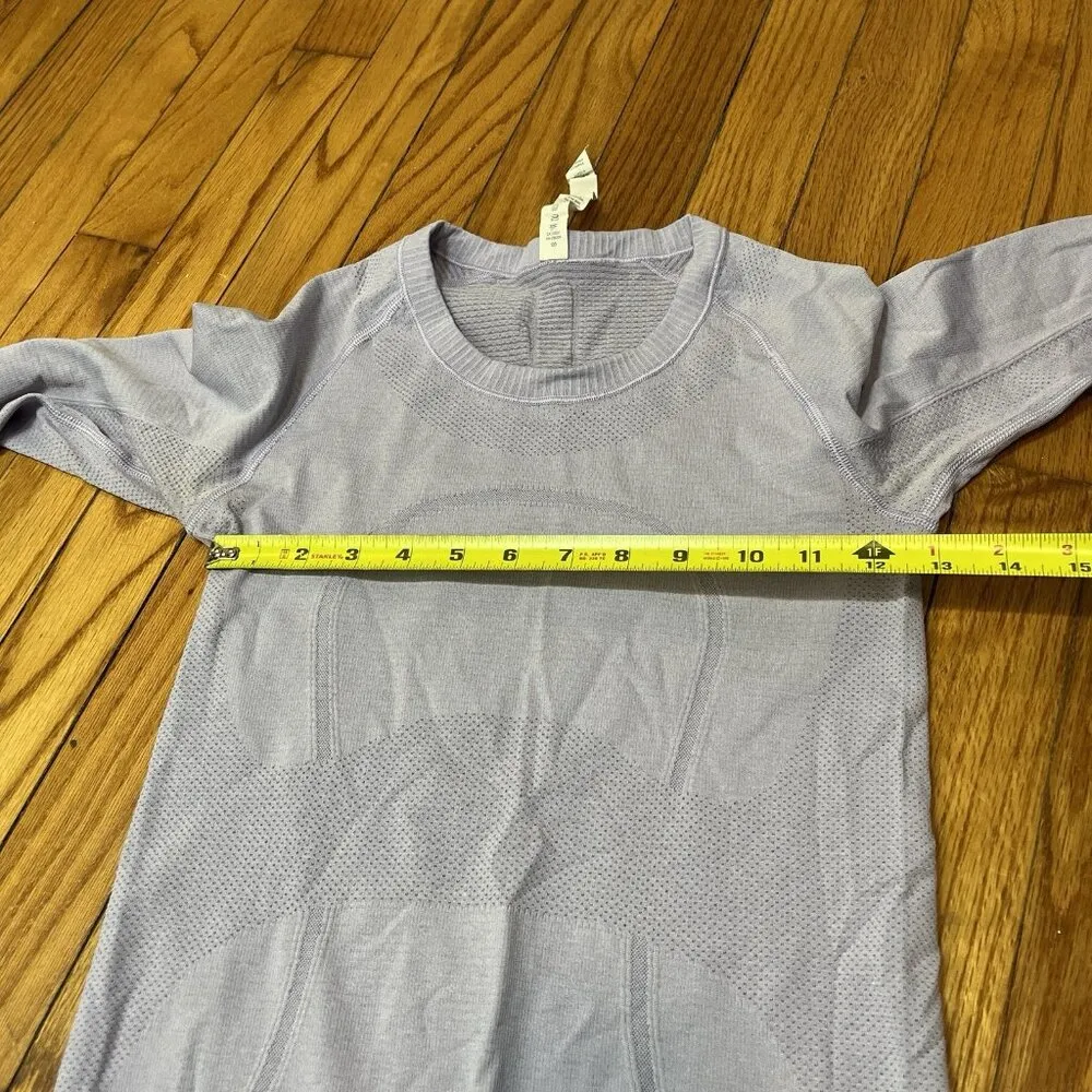 Lululemon Lilac Purple Swiftly Tech Long Sleeve Top Size 4 - Image 6