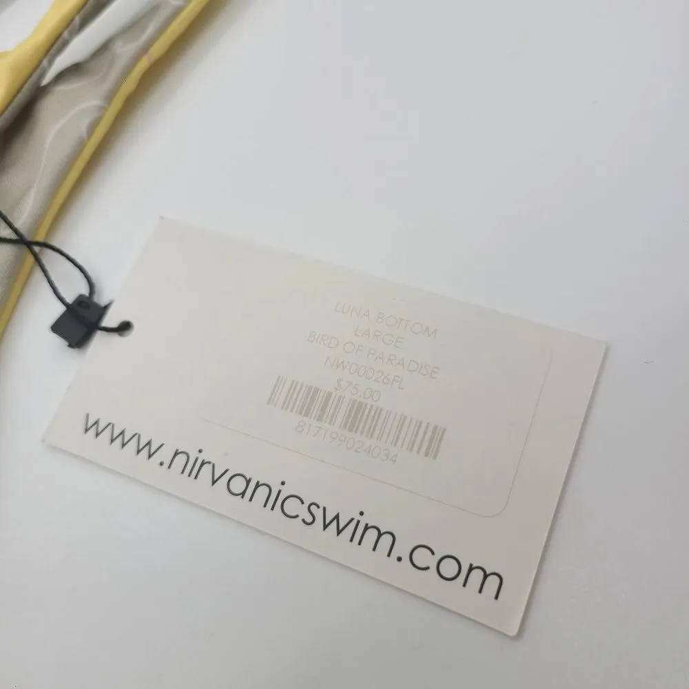 Nirvanic Swim Bikini Luna Bottom in Bird‎ of Paradise (L) Yellow Size L - Image 6