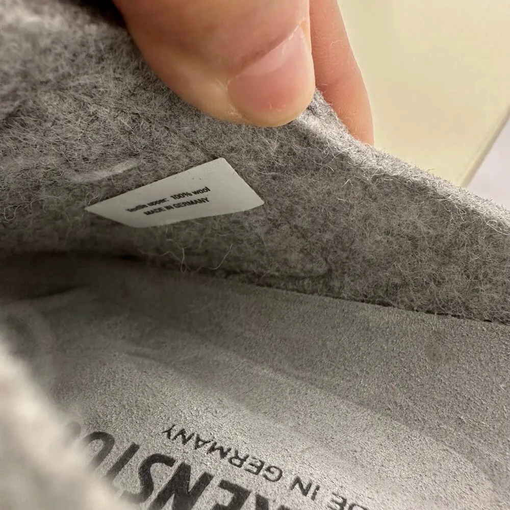 Birkenstock x Fear of God Size 40‎ Loz Feliz 100% Wool Gray Felt - Image 9