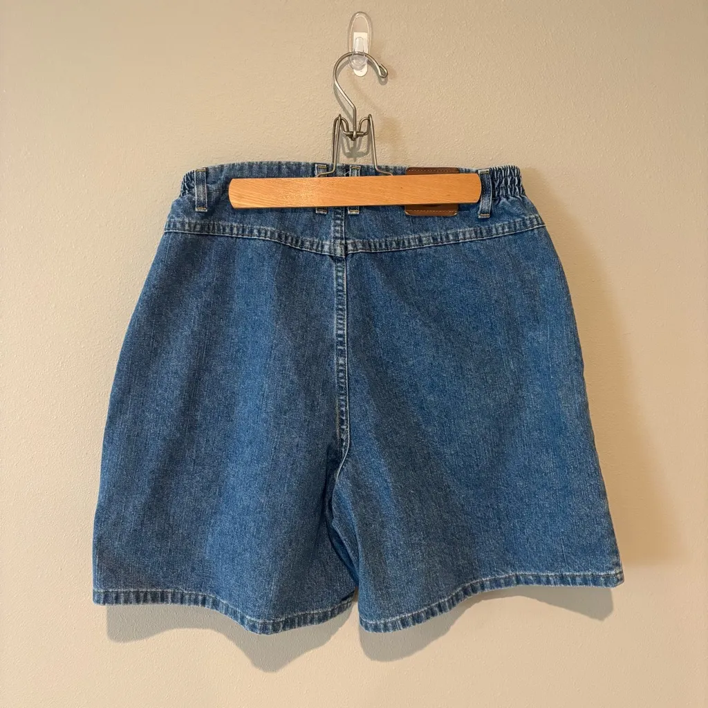 VINTAGE‎ LEE Mom Jeans Jorts Denim Shorts 90s Made in the USA Size 14 - Image 2