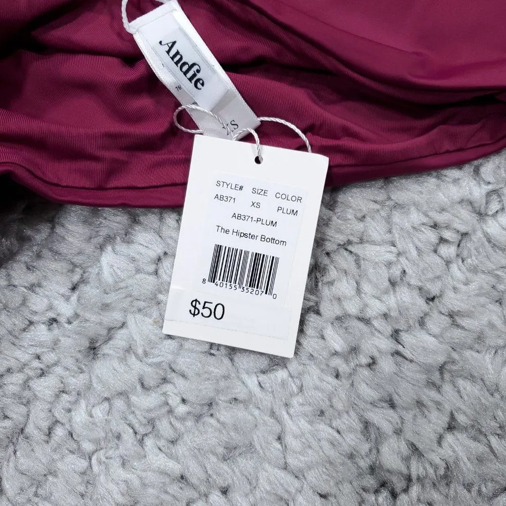 Andie Swim Plum Purple Red Hipster Bikini Bottom Size XS - Image 5