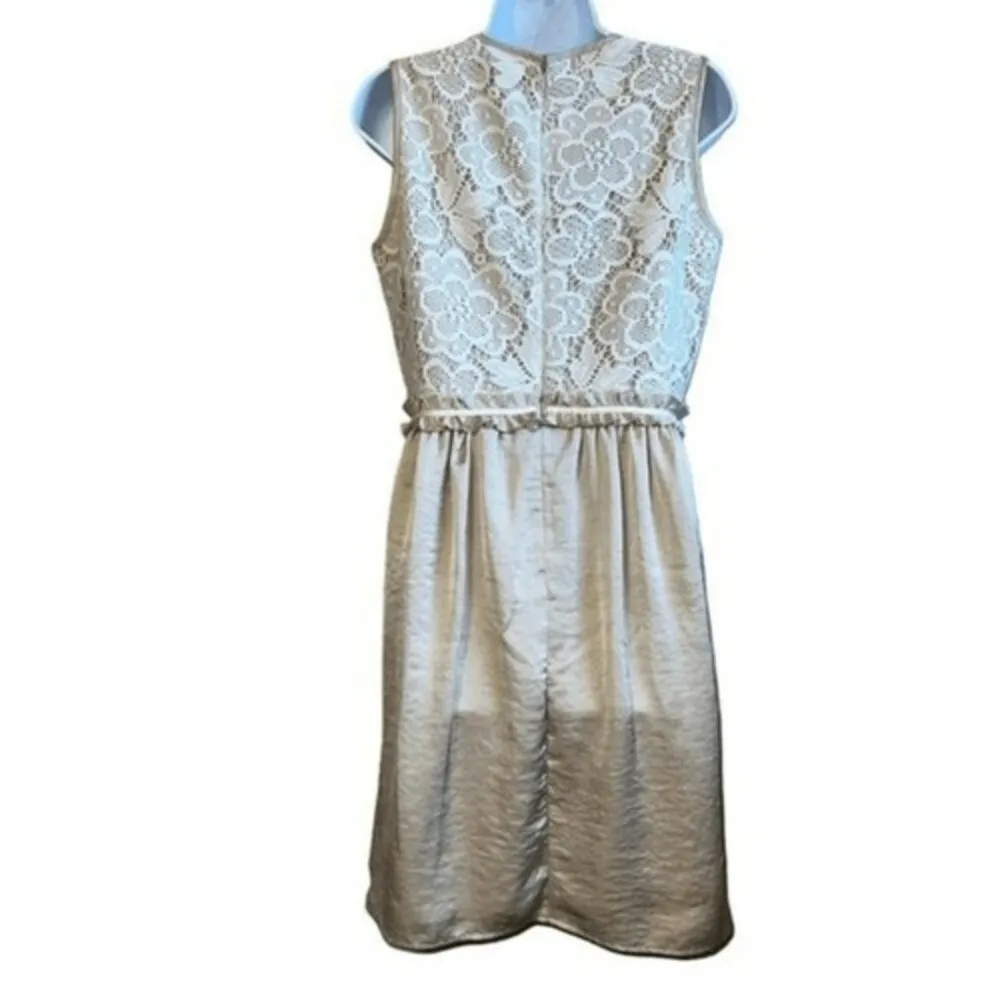 THE LIMITED Stunning Champagne With‎ Cream Crochet Trim Dress NWOT Size 6 - Image 5