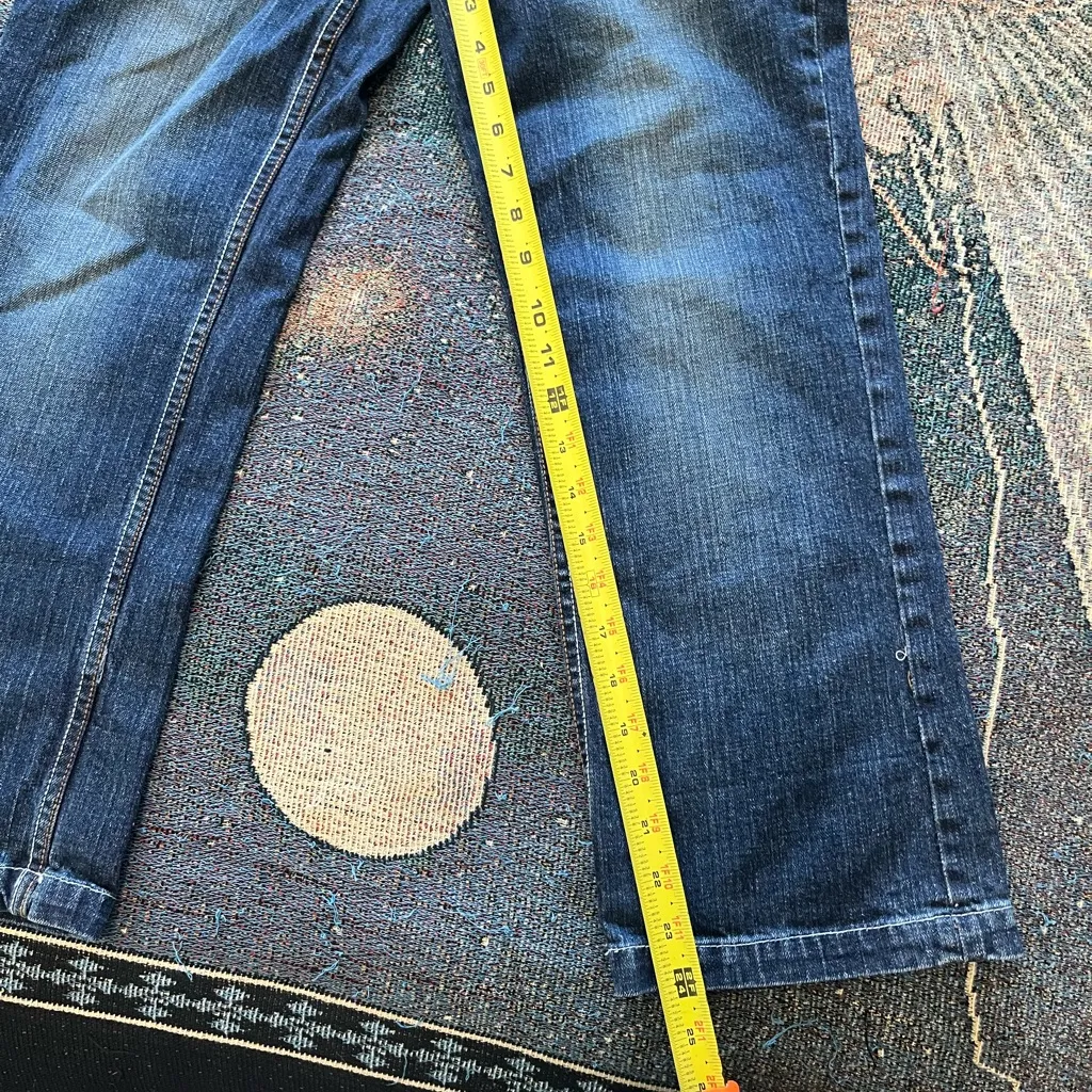 ellemenno Wide Leg Dark Wash Jeans Women’s Sz 5 90s Y2K Vintage Denim Streetwear Blue - Image 12