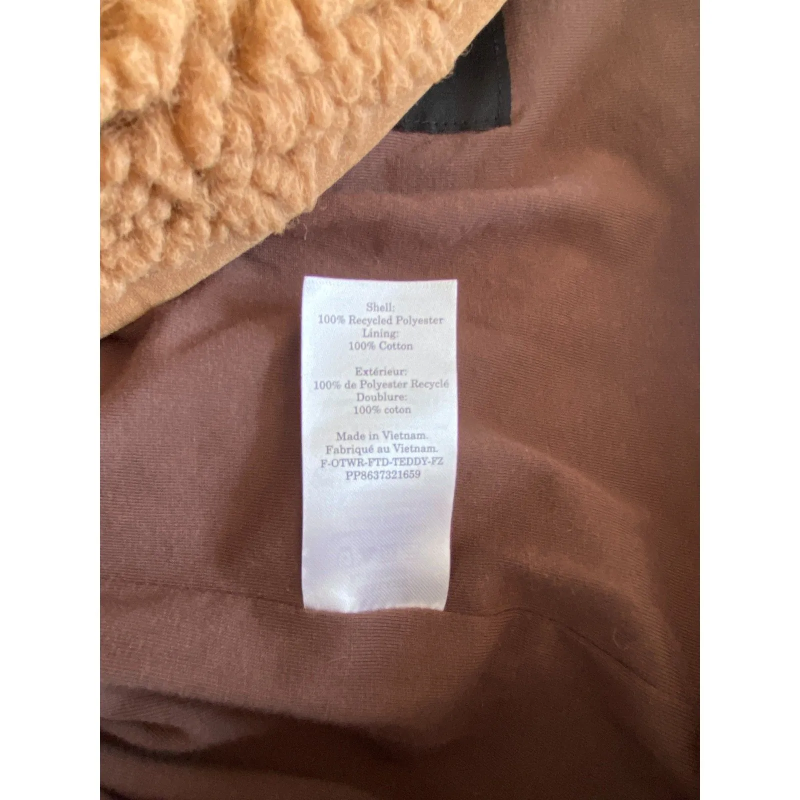 Everlane The ReNew Fleece Full Zip Shearling Inspired Fleece Teddy Bear Jacket L - Image 10