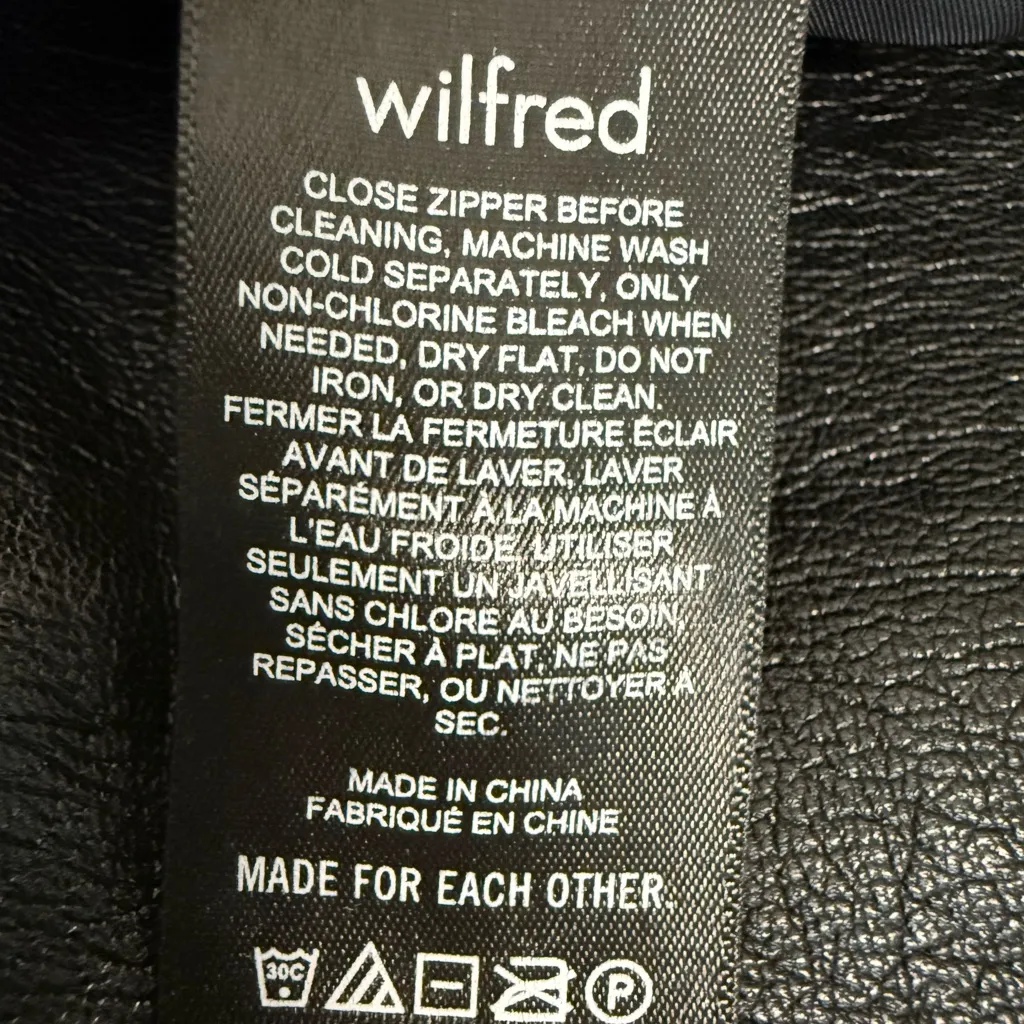 Wilfred Aritzia 'The Melina Pant' Black Vegan Leather High Rise Trousers sz 4 - Image 8