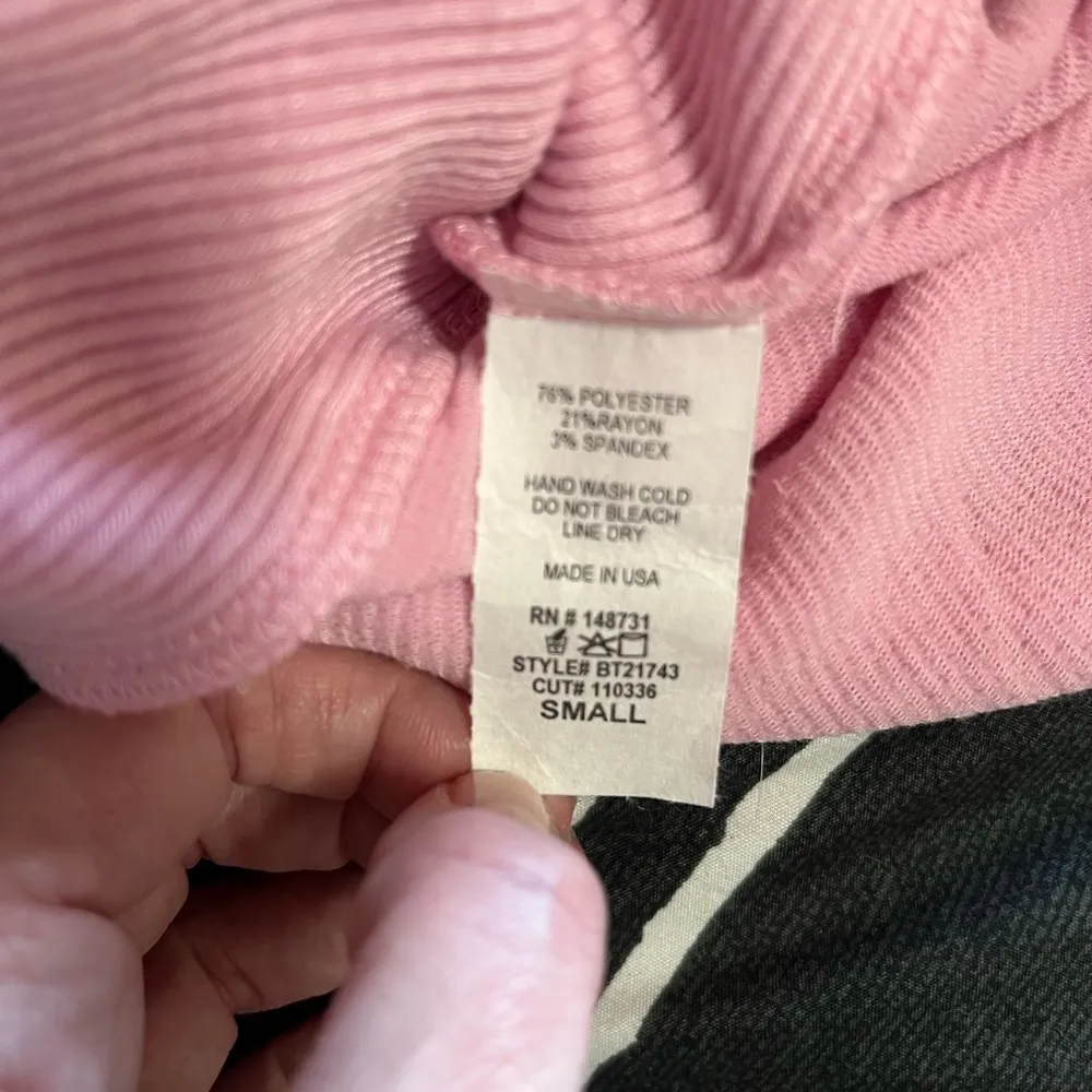 BLUE BLUSH Soft Ribbed One Piece Bodysuit Adjustable Straps Tank Top Sz S NWOT - Image 9