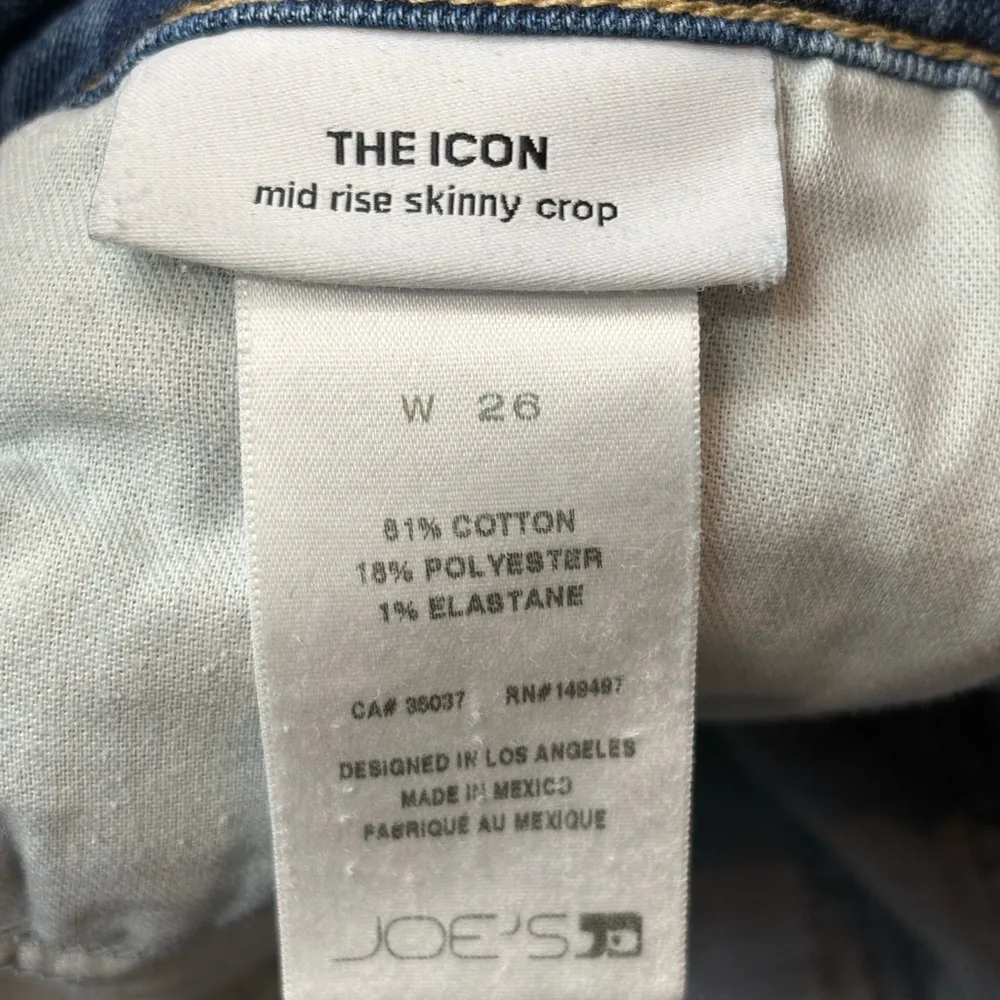 Joes jeans women’s the icon mid rise skinny crop joes wavelength size 26 - Image 14