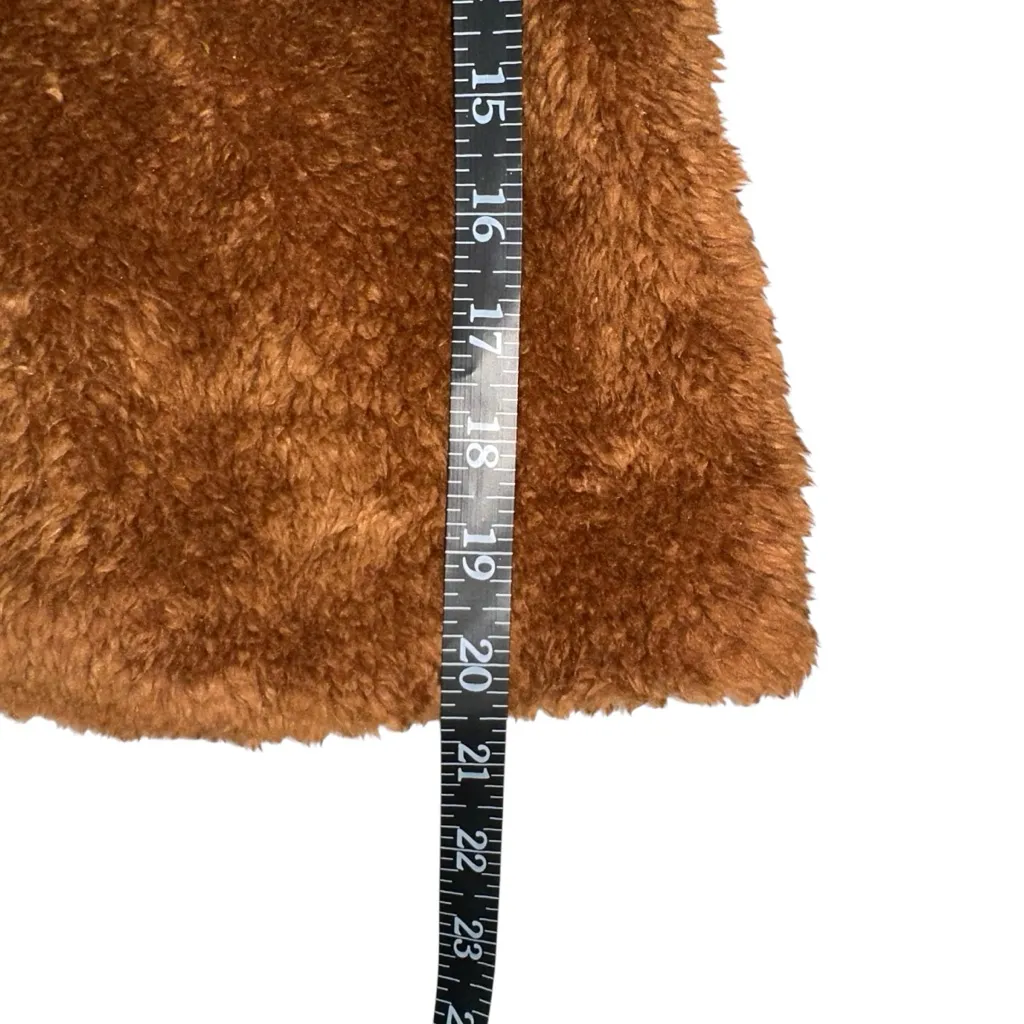 Anthropologie Colorblocked Faux Fur Teddy Jacket Sweater Cardigan XS - Image 8