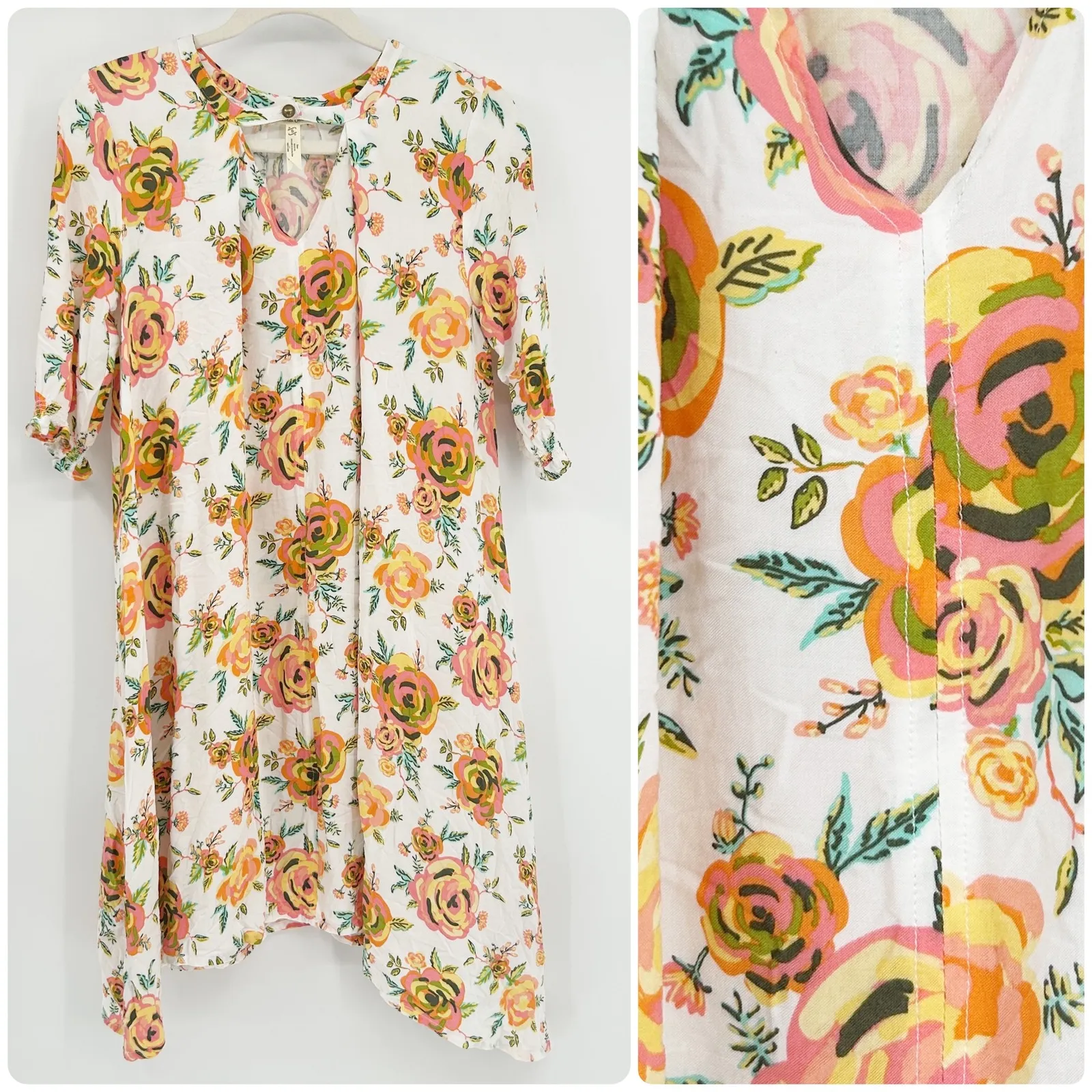 Matilda Jane Womens Floral Adventure Begins Sunday Best Tunic Dress Size S - Image 2