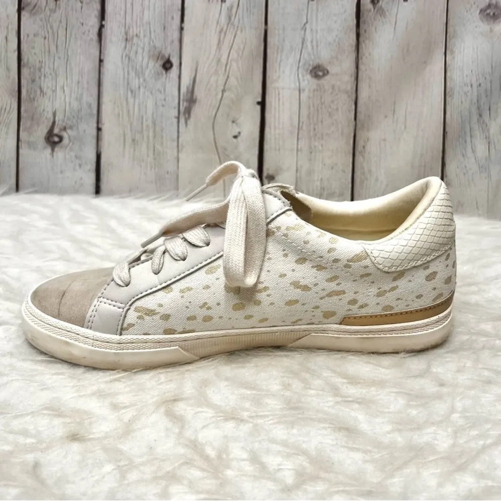 A New Day Madison White Animal Print Faux Suede Sneakers 9.5 - Image 8