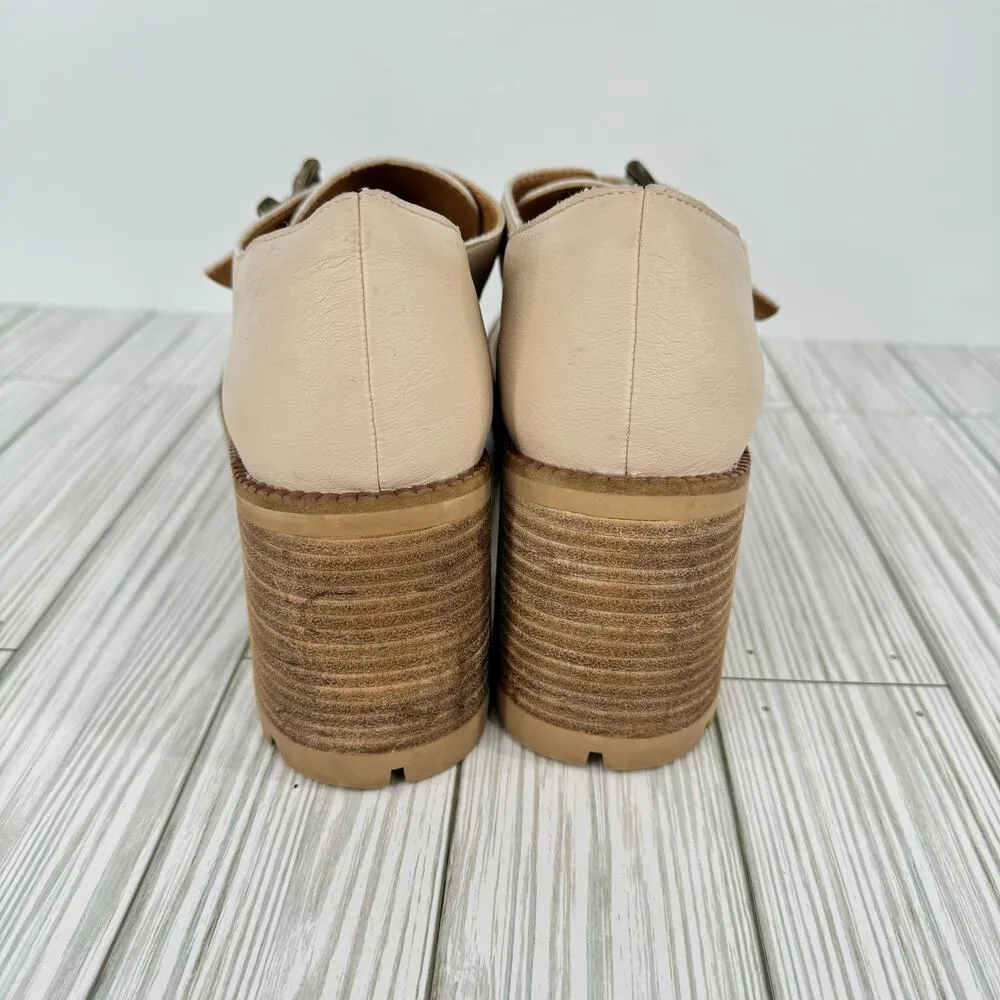 Oasis Society Sarah platform buckle block chunky heel shoes Maryjanes tan size 9 - Image 4