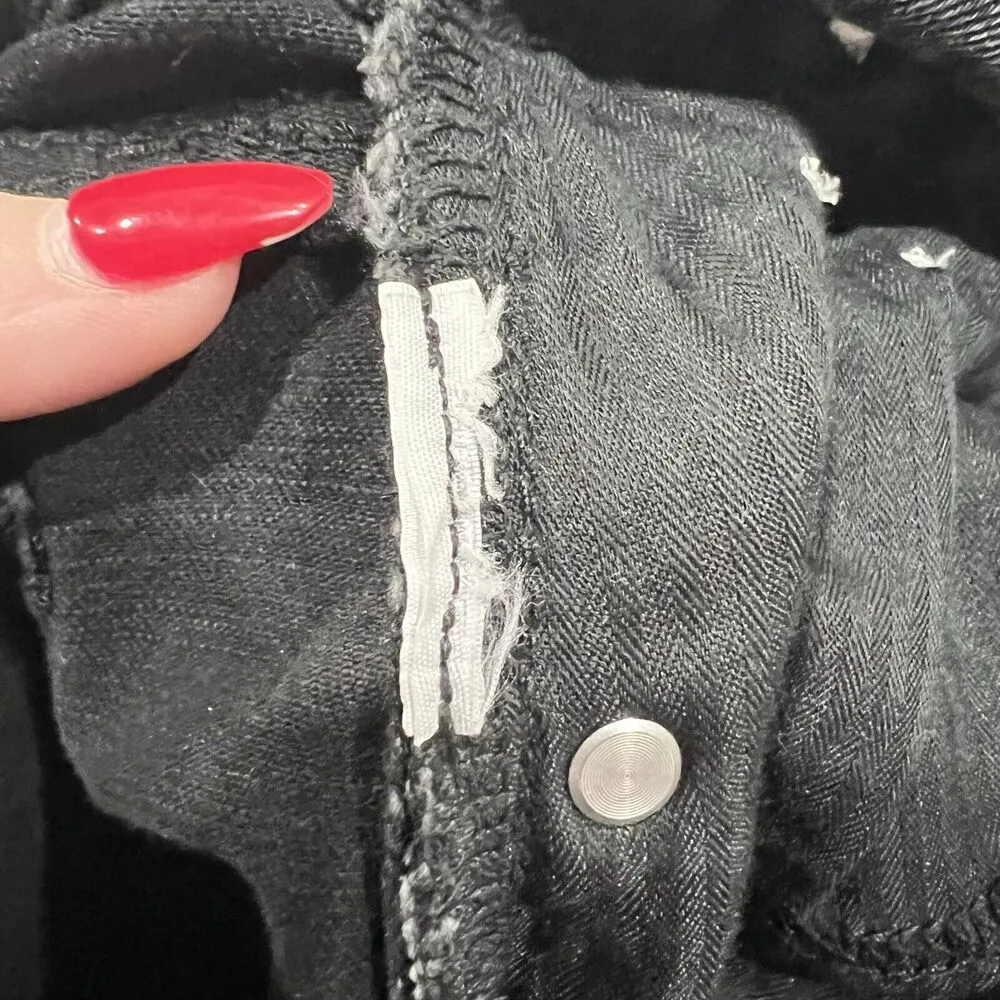 Abercrombie & Fitch 27 4 Jeans Curve Love Skinny High Rise Black Holes Distress - Image 8