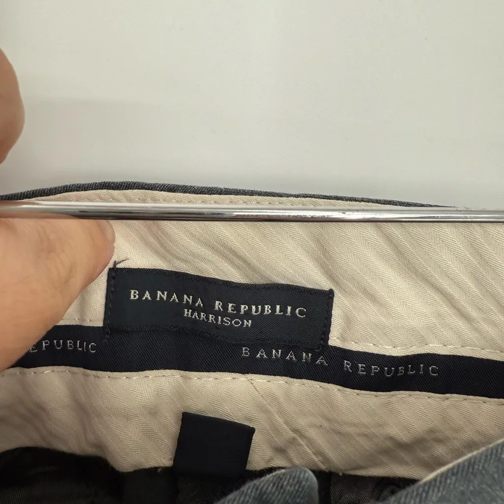 Banana Republic Harrison Wide Bootcut Stretch Trouser Grey Size 6 - Image 5