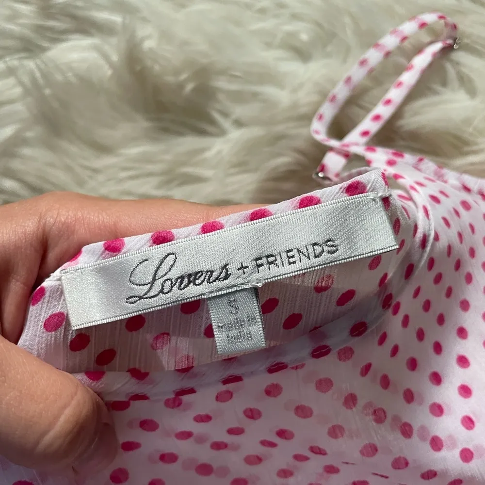 LOVERS + FRIENDS Dorris Ruched Dot Tank - Image 4