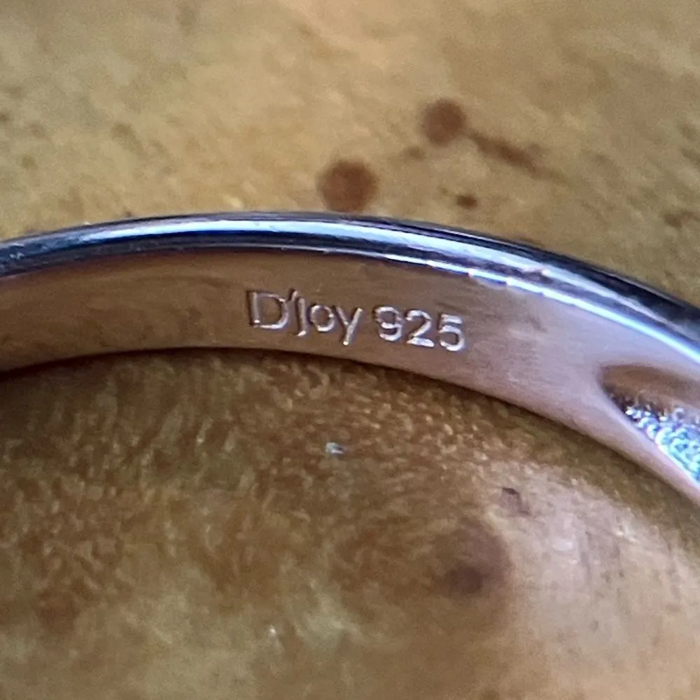 Natural Pink Sapphire Moissanite Sterling Silver Ring Size 8 - Image 6