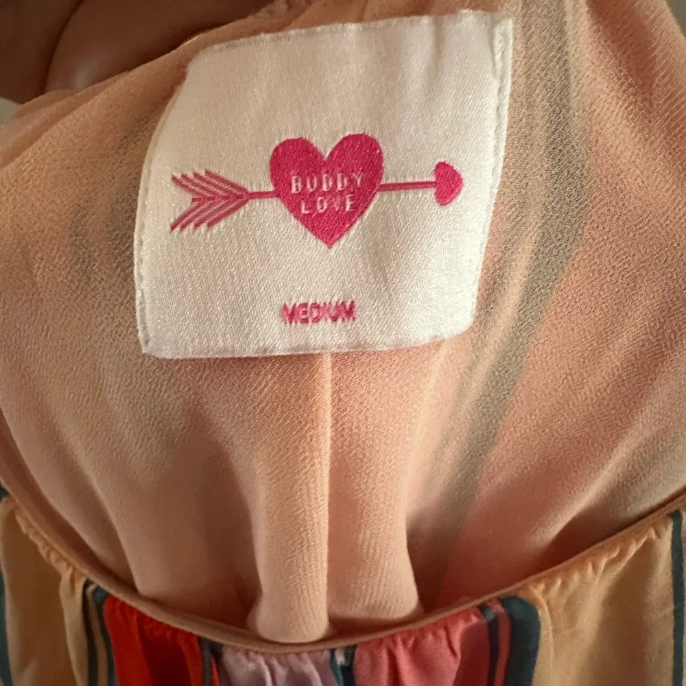 Buddy Love Misha Orange and Pink vertical striped Sleeveless Maxi Dress - Image 5