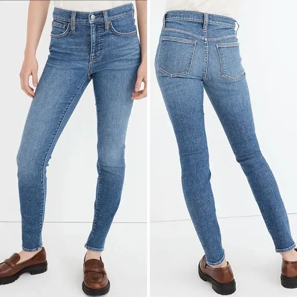 NEW Madewell Tall 9" Mid-Rise Skinny Jeans in‎ Heathfield Wash, 25T - Image 3
