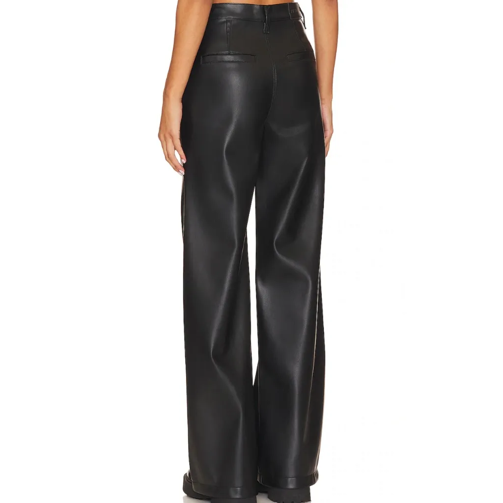 Pistola Lana Trouser Tailored High Rise Ultra Wide Leg in Slate Black Size: 31 - Image 3