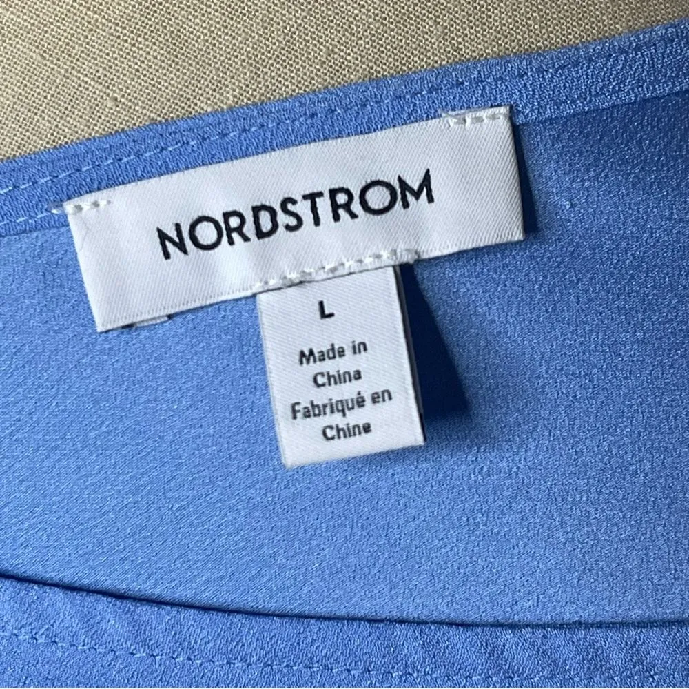 Nordstrom  Size Large Basic Lightweight Top Solid Blue - Image 8