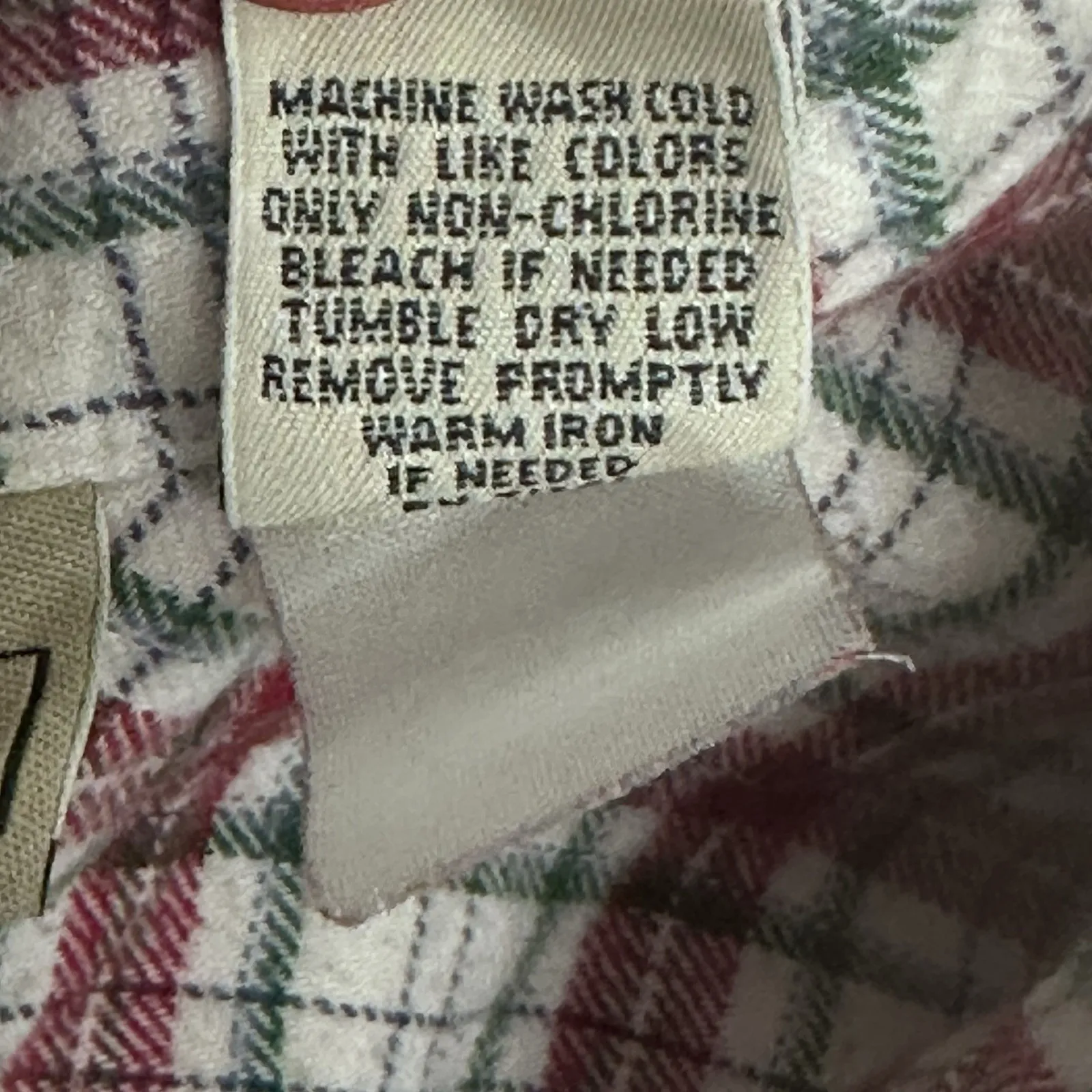 LL Bean Nightgown Size M Petite MP Long Pintuck Red Plaid Tartan Flannel PJs VTG - Image 5