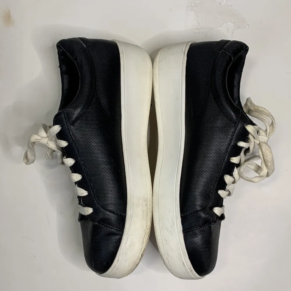 Steve Madden Black Lace-up Haris Platform Sneakers Shoes S-142 Size 10 - Image 3