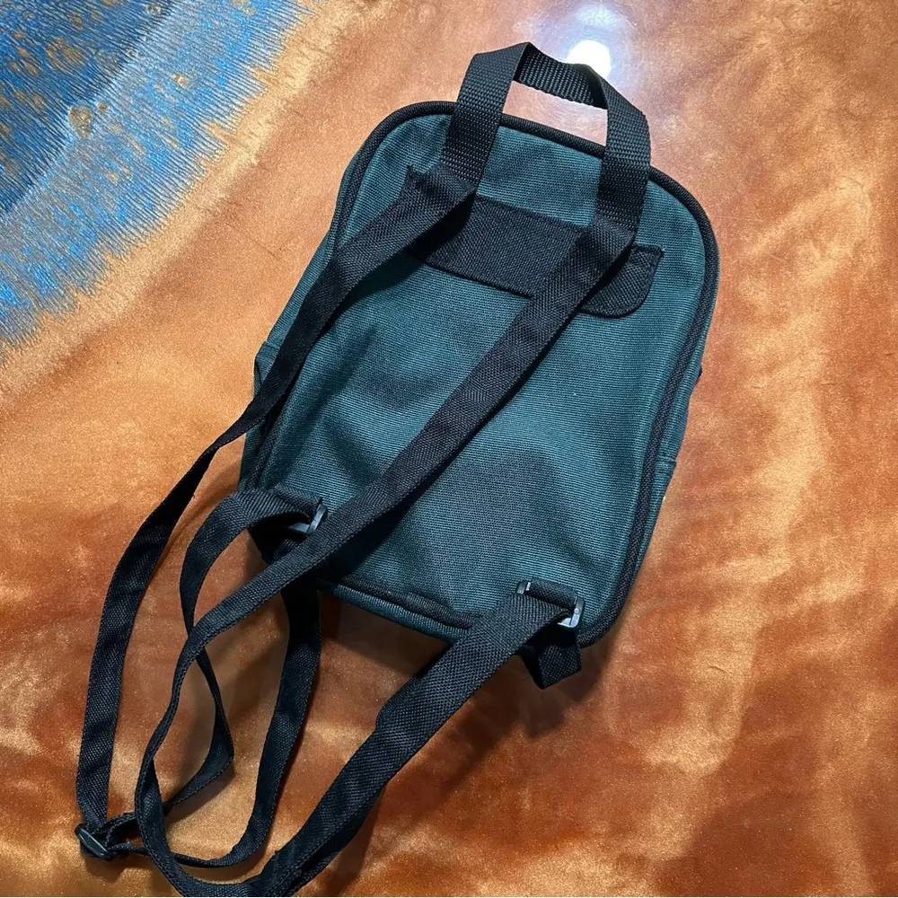 Vintage Disney Mickey Unlimited Mini Backpack Hunter green burgundy navy 90s - Image 5