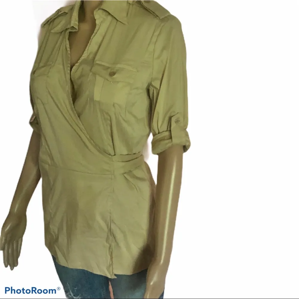 Moda  International stretchy wrap blouse - Image 3
