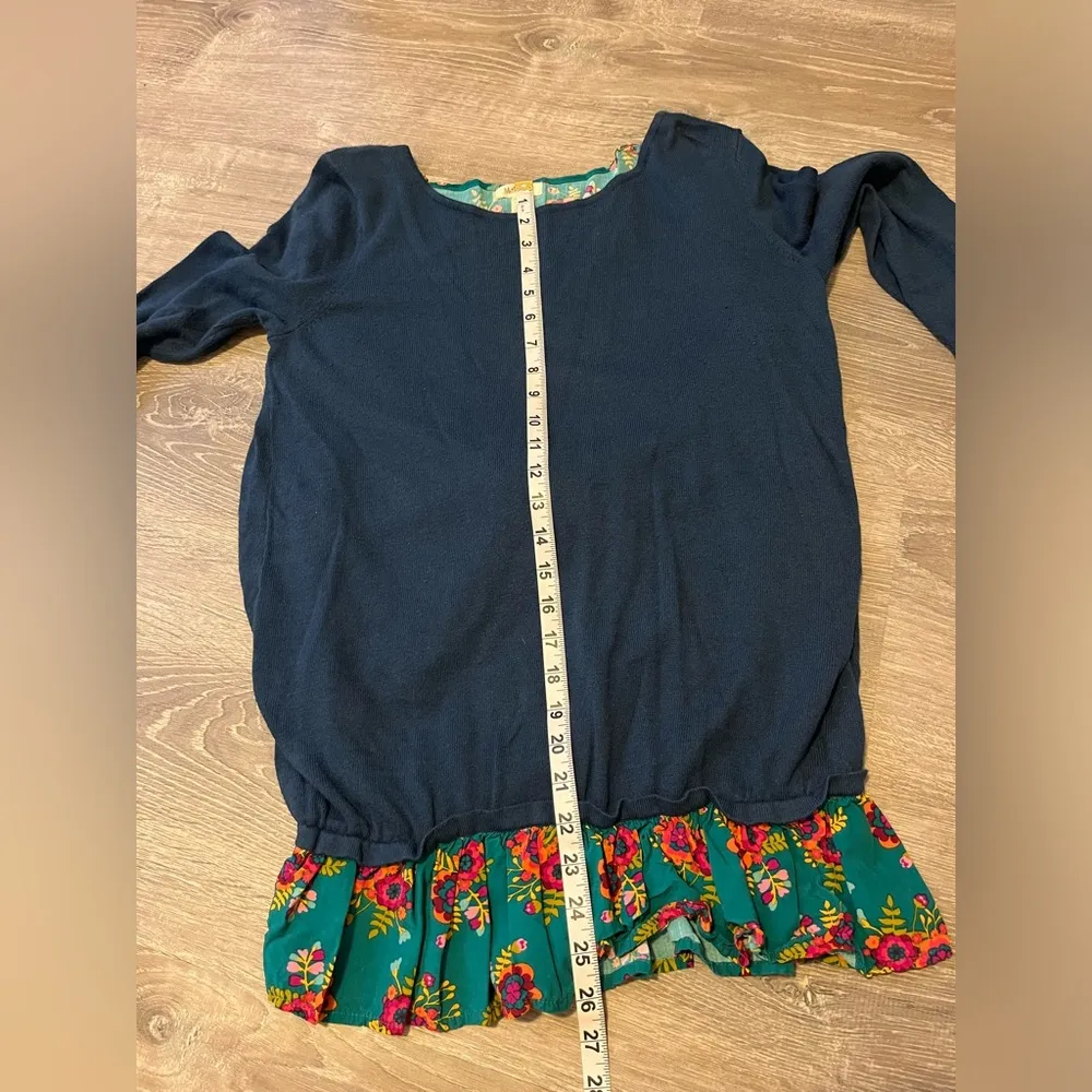 Matilda Jane Twist and Shout Sweater Women’s Size S Blue Knit Floral - Image 2