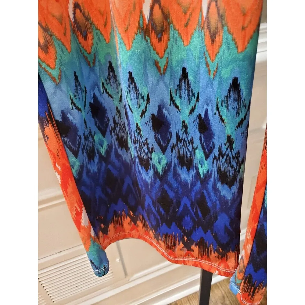 Violet b. Palazzo Multicolor Polyester Mid Rise Wide Legs Comfort Waist Pant S - Image 4