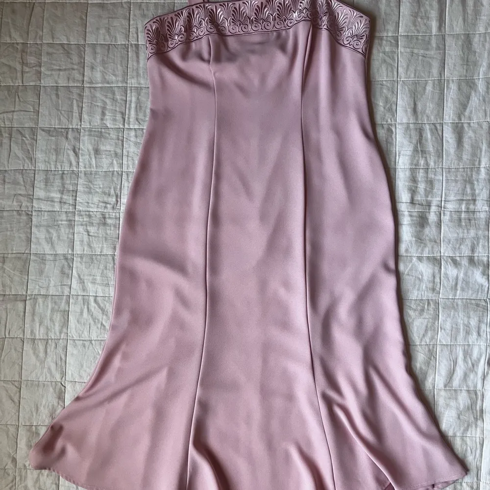 Ursula Of Switzerland Dusty Light Pink Embroidered Midi Dress & Jacket Set - Image 3