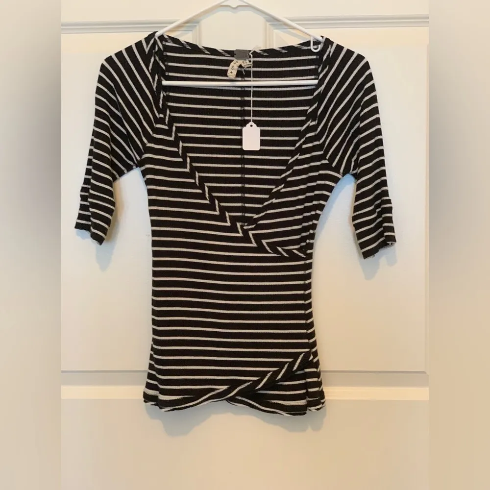 We the Free Striped Black and White Women's Top.  Size-XS - Image 2