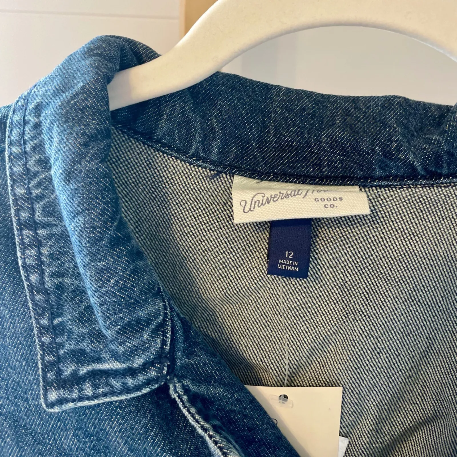 Universal Threads Universal Thread Denim Utility Romper Jumpsuit Blue Button Front Short Size 12 - Image 2