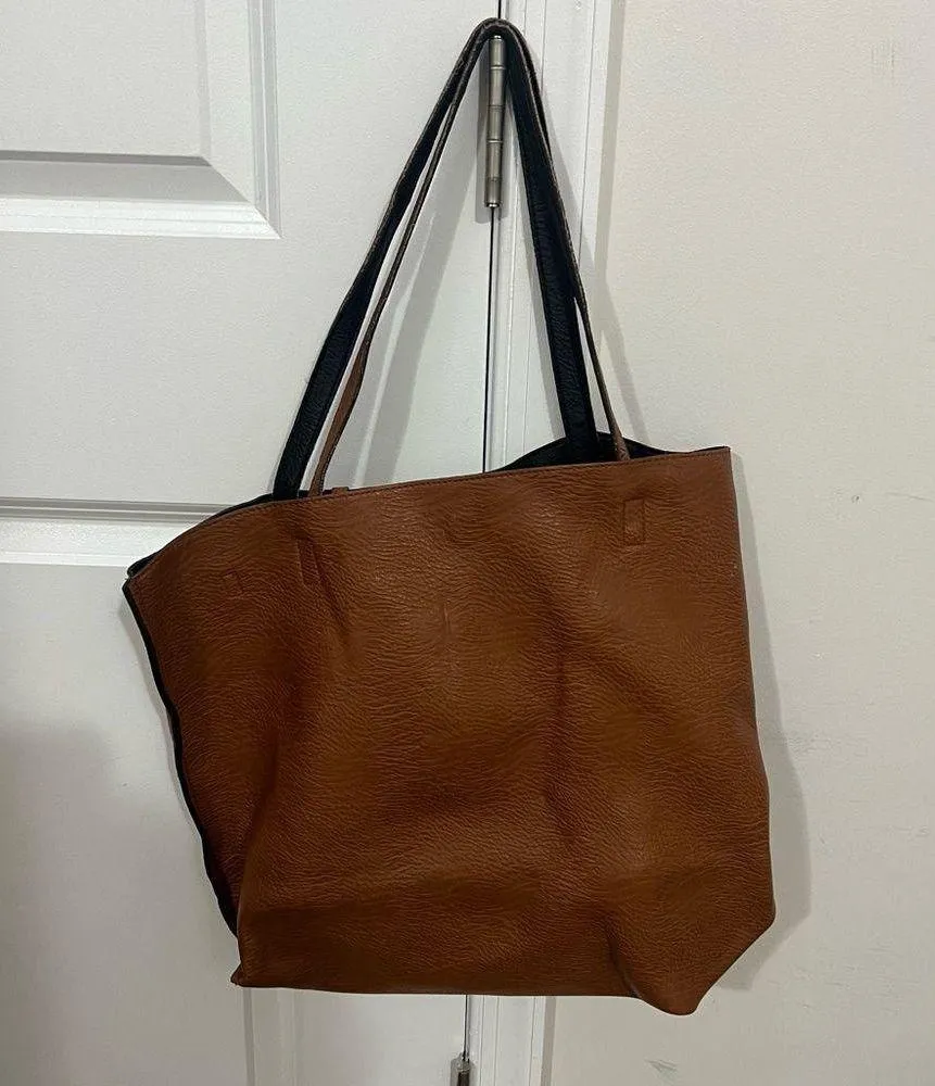 Street Level Tan Leather Bag - Image 3