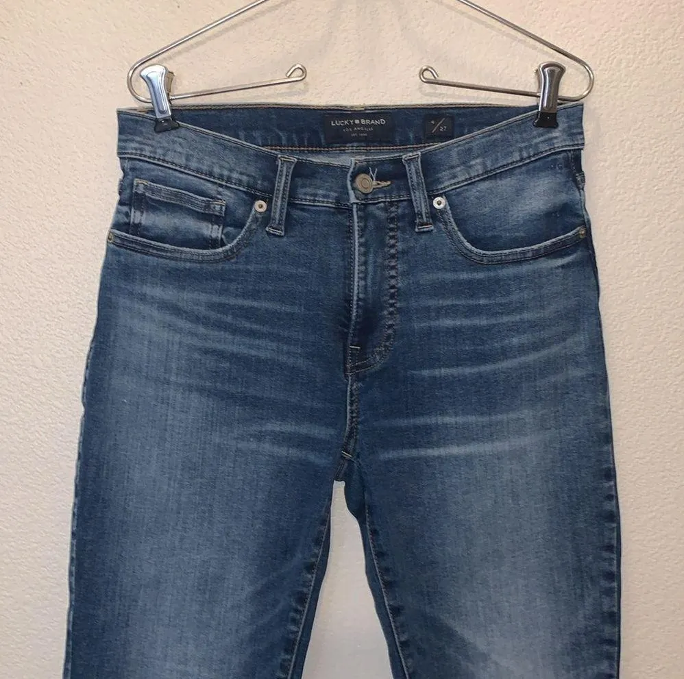 Lucky Brand Ava Mid Rise Crop Stretchy Blue Denim Jeans - Image 2