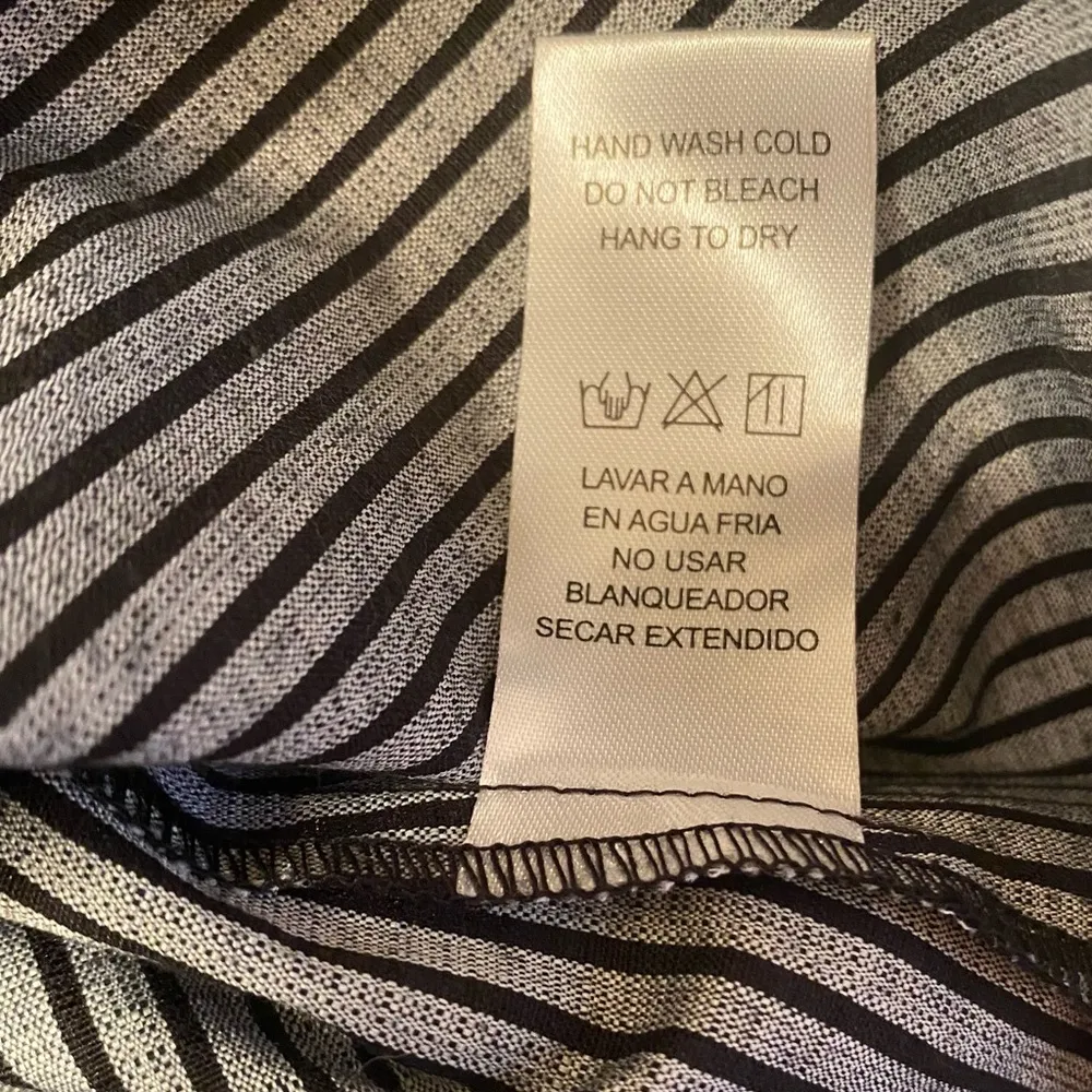 Doe & Rae|| Black/white striped wrap top - Image 9