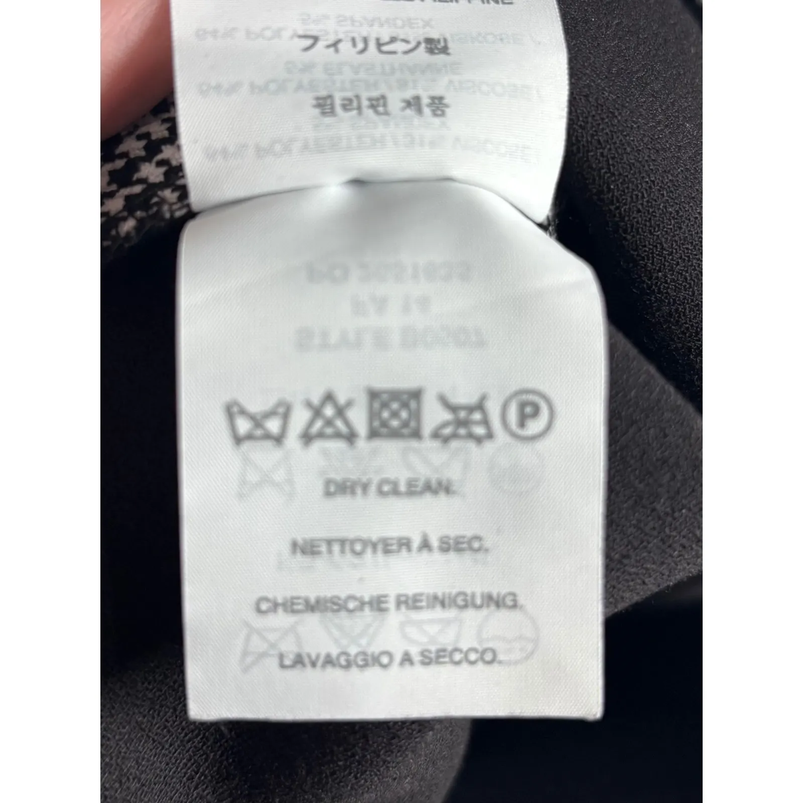 J. Crew Black White Glen Plaid Peplum Skirt 10 Flounce Zip Office Workwear - Image 6