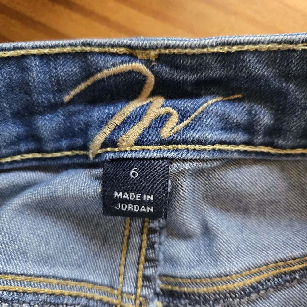 Miracle Jean Faith Ankle Women's Size 6 Cropped Skinny Jeans High Rise Denim Blue - Image 5