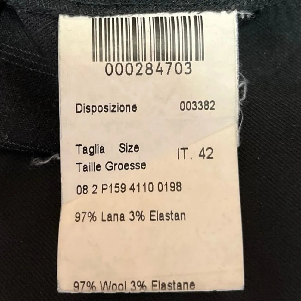 Piazza Sempione Judy High Rise Pull On Flat Front Straight Leg Dress Pants Sz 42 - Image 5