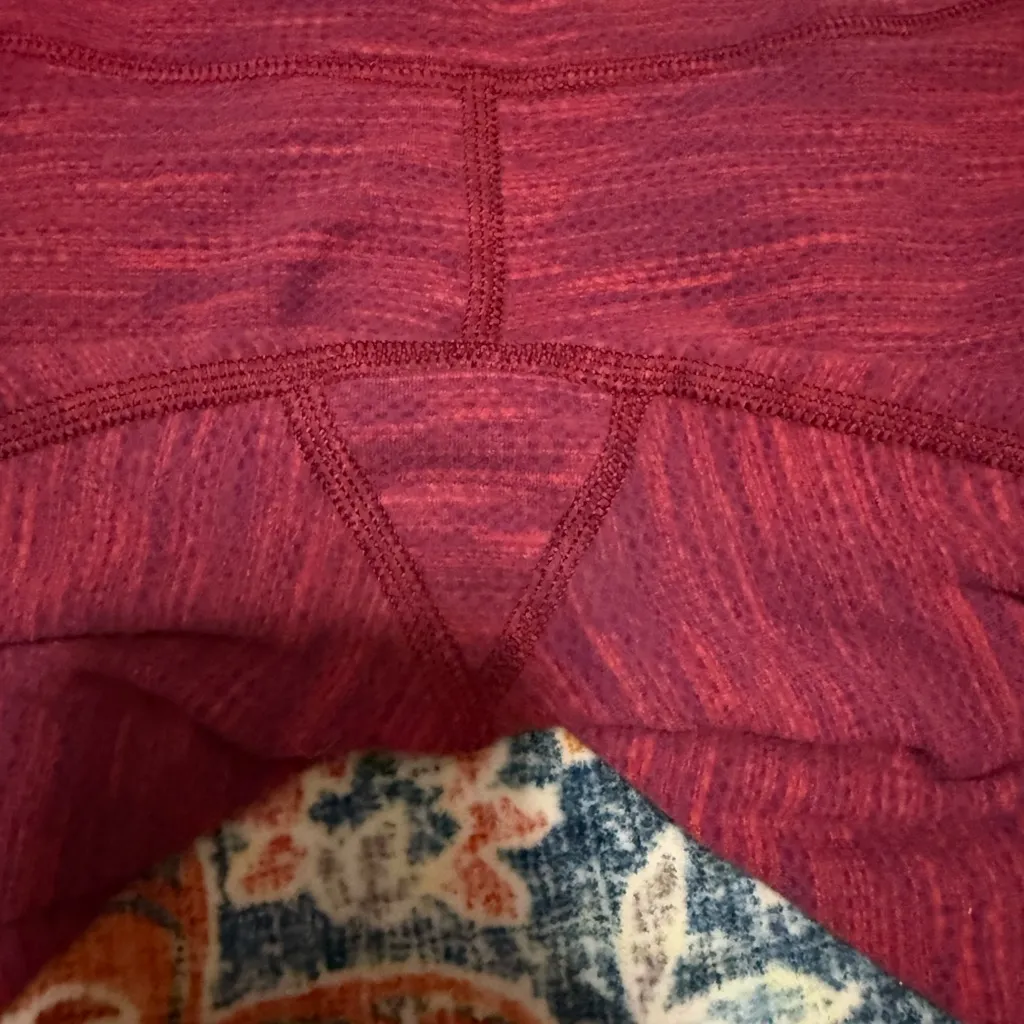 Lululemon Wunder Under Crop II Diamond Jacquard Space Dye Bumble Berry Flaming - Image 8