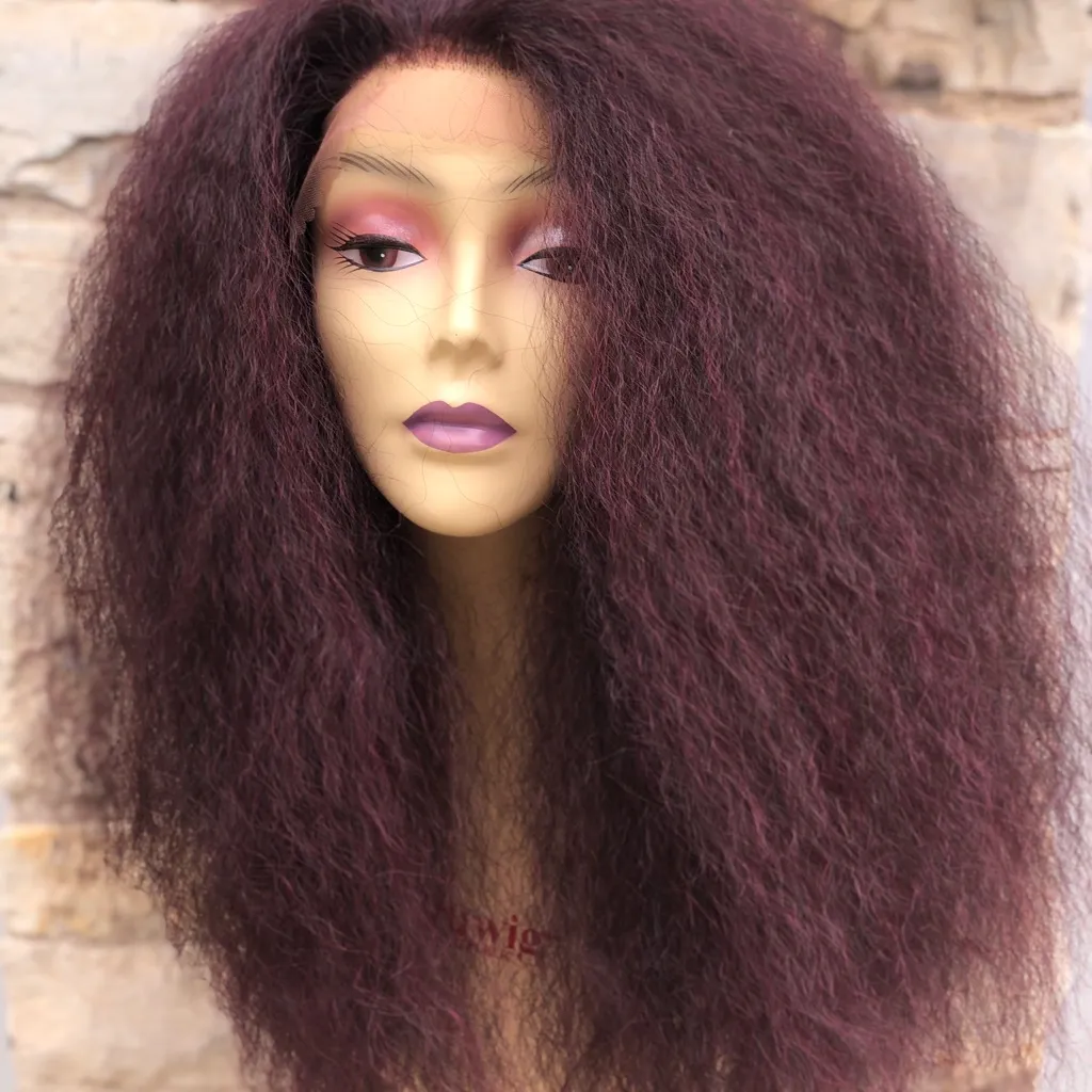 BIG HAIR DONT CARE WIG WINE BURGUNDY - Image 4